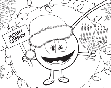 CherryMan holiday coloring page